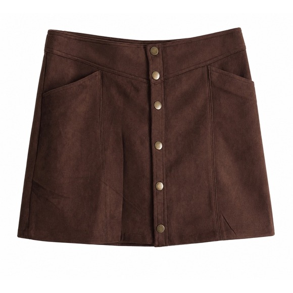 Truth By Republic Dresses & Skirts - NWT Truth by Republic Faux Suede Mini Skirt XL Chocolate Brown MSRP $58